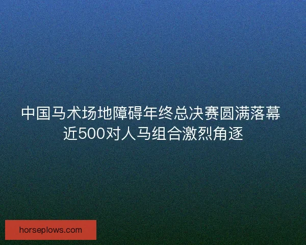 中国马术场地障碍年终总决赛圆满落幕 近500对人马组合激烈角逐