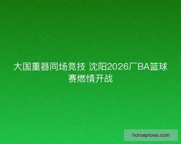 大国重器同场竞技 沈阳2026厂BA篮球赛燃情开战